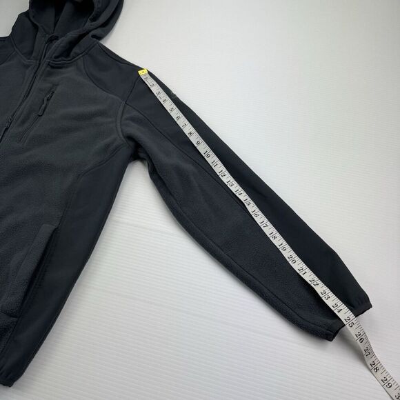 Reebok Gray Full Zip Hooded Fleece Jacket Mens Size Medium Gym Running Athletic - Picture 6 of 9